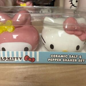 Hello Kitty Pink and White Salt & Pepper Shakers